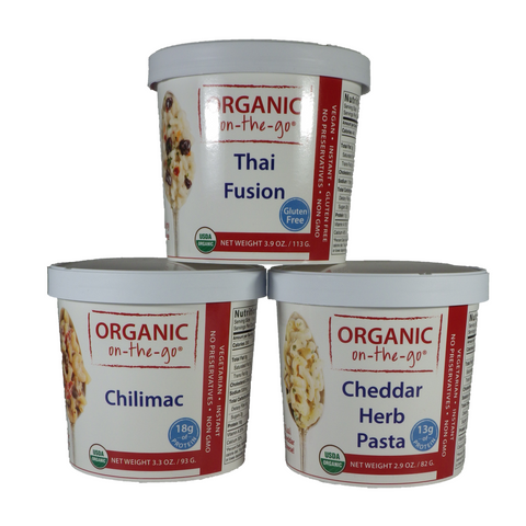 Organic on the go - Meals and Desserts - Single serving cups