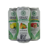 Steaz - Flavored Iced Green Teas - Single serving cans
